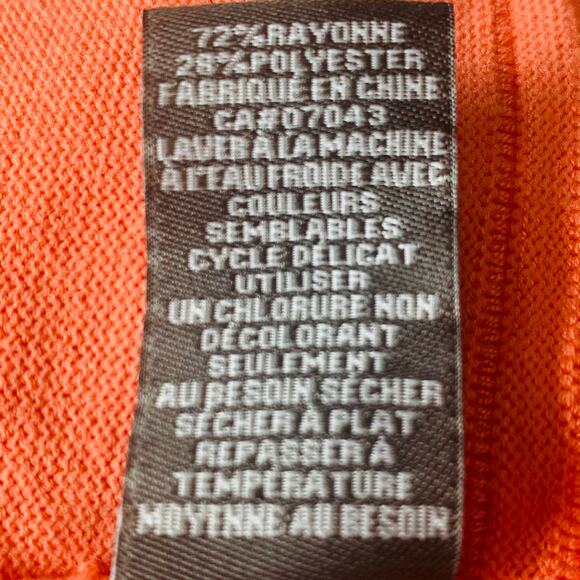 89th & Madison Cardigan Sweater Womens Large Orange 3/4 Sleeve Bows Lightly Used - Picture 8 of 9